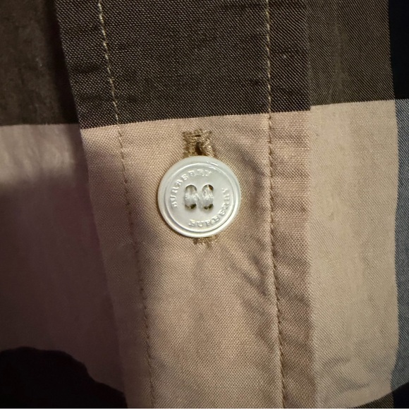 Burberry Summerton Cotton Poplin Check Slim Fit Button Down Shirt Size Small - Picture 7 of 8